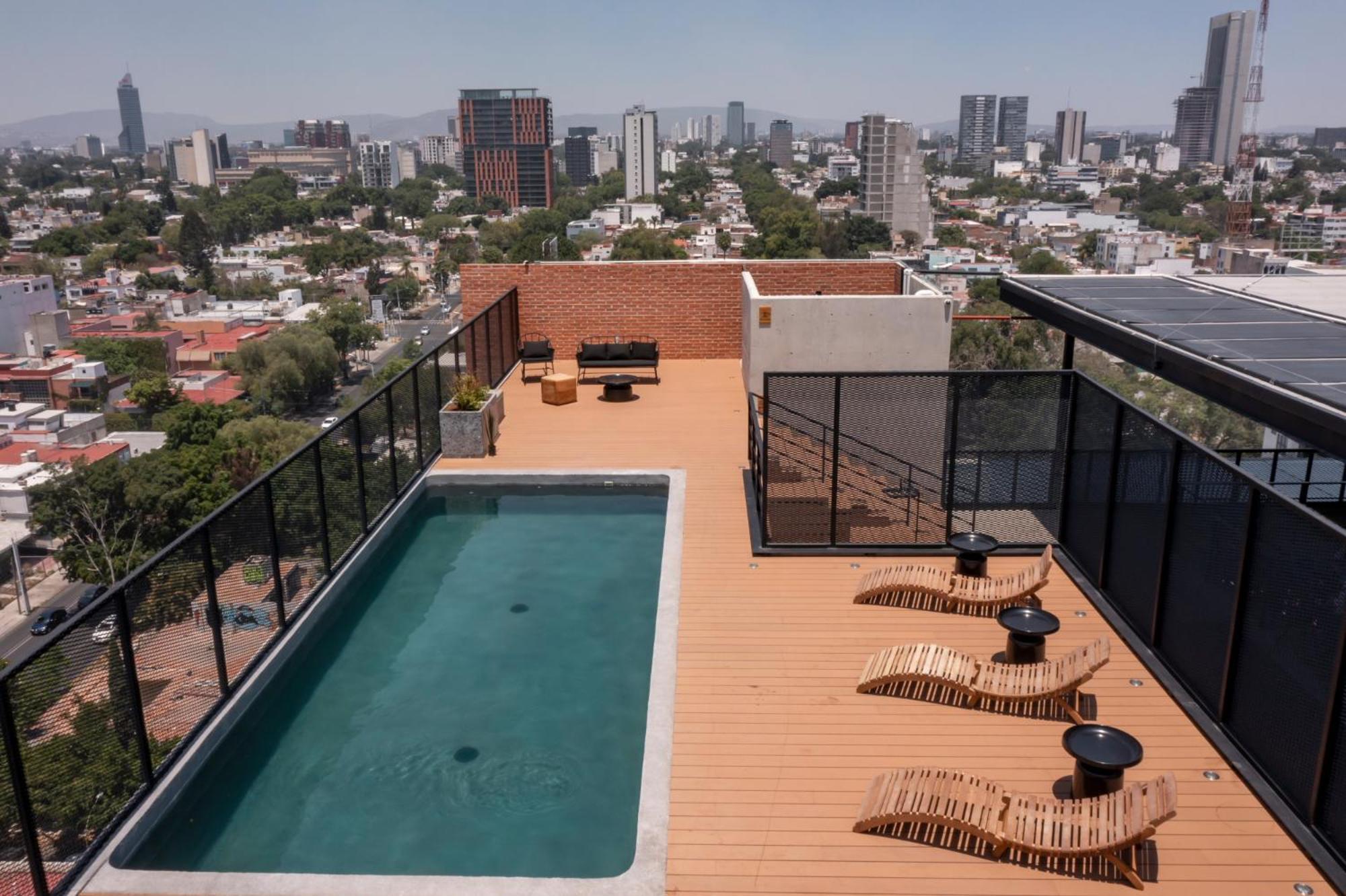 Galeria Flat Rooftop Pool Witgdl Guadalajara Esterno foto